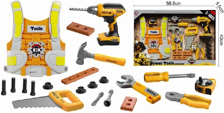 Set di attrezzi per bambini con gilet