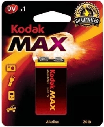 Kodak Alkaline Max 9V batteria alcalina