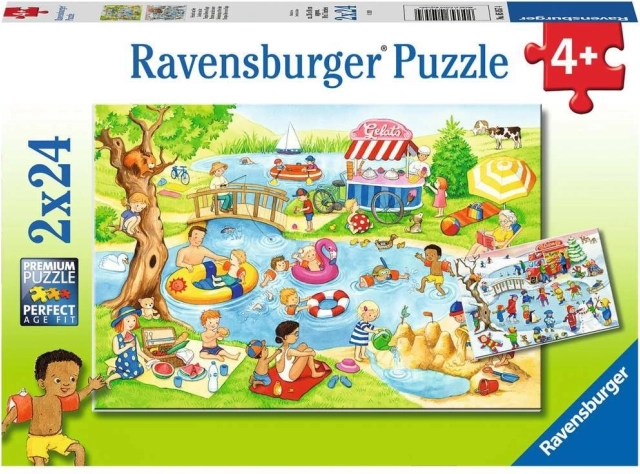 Ravensburger puzzle Divertimento allo stagno 2×24 pezzi