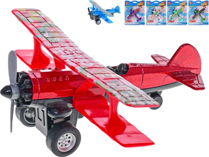 Modello di aereo in metallo con retrocarica 10 cm