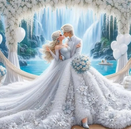 Dipingere con i numeri – matrimonio 40 × 50 cm