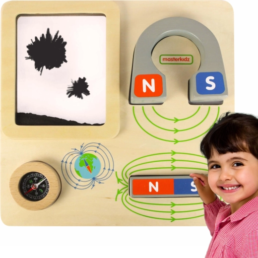 Tavola magnetica educativa in legno Masterkidz con bussola