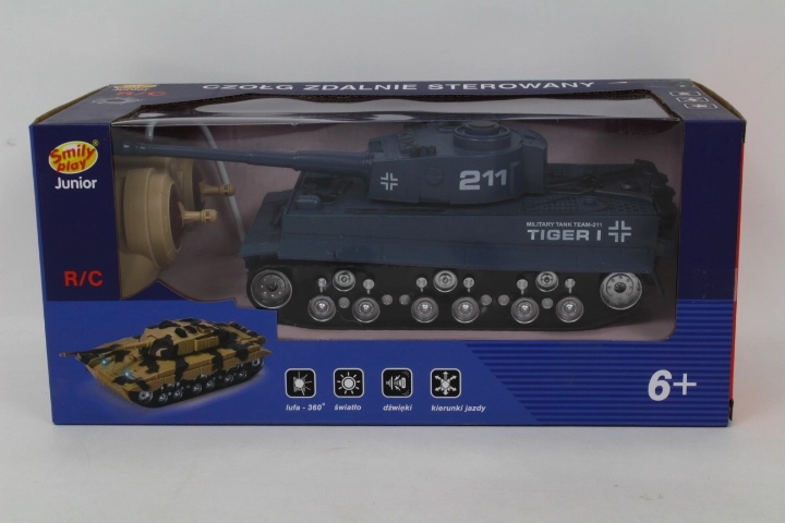 Carro armato RC con caricabatterie – blu