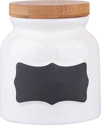 Barattolo in porcellana Regular da 200 ml con coperchio in bambù