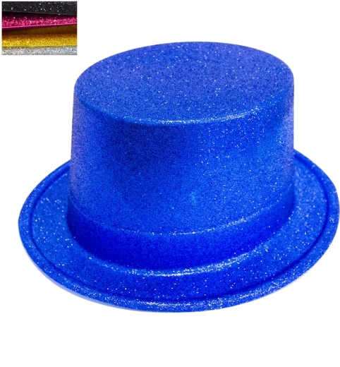 Cappello da party in plastica con effetto glitter (mix colori)