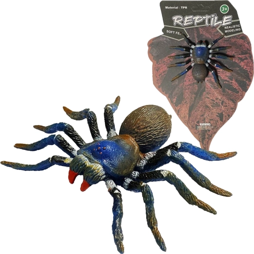 Natura viva Blue Tarantula – modello realistico di ragno 8 cm