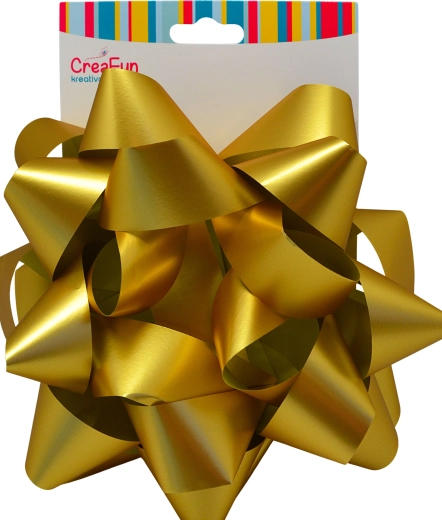 Fiocco regalo dorato 20 cm