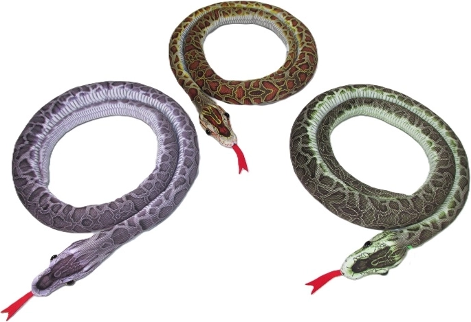 Serpente di peluche 192 cm (mix di colori)