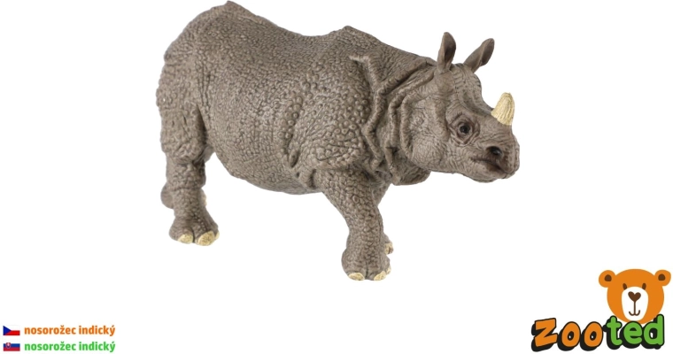 Rinoceronte indiano – figurina in plastica 13 cm - 1 pezzo