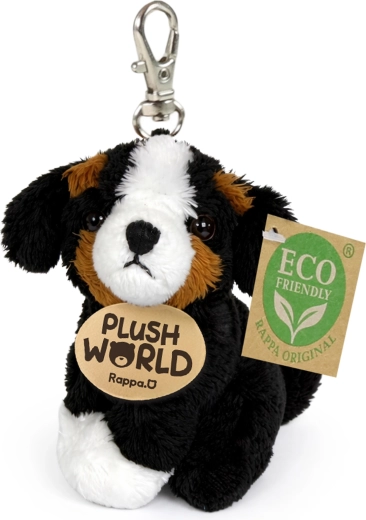 Portachiavi in peluche con cane da montagna del Bernese 9 cm Eco-Friendly Plush World