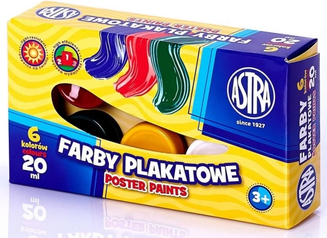 Colori a tempera Astra 6 x 20 ml