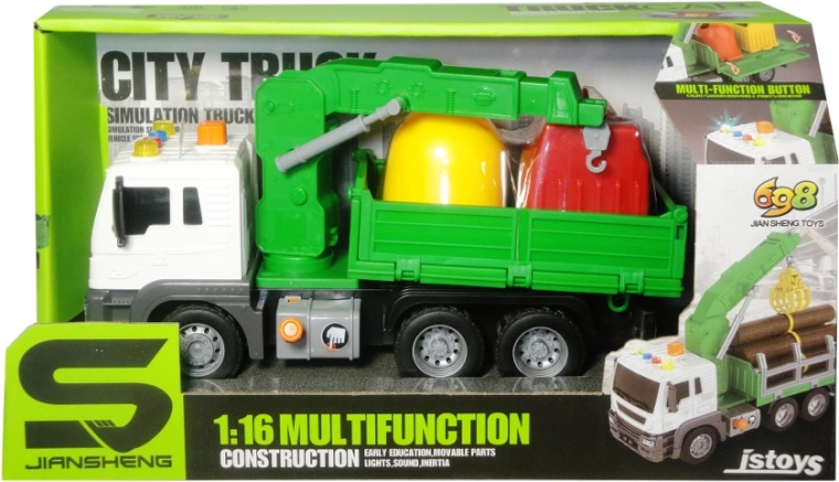 Camion della spazzatura con luci e suoni
