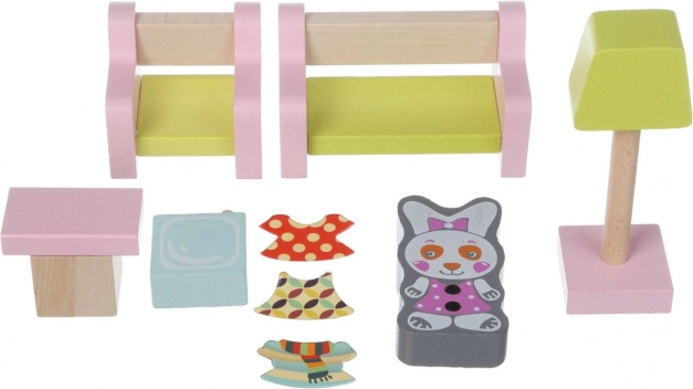 Salotto - mobili in legno per bambole Cubika