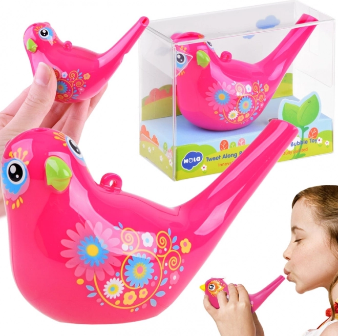 Fischietto ad acqua a forma di uccellino Water Bird – Rosa
