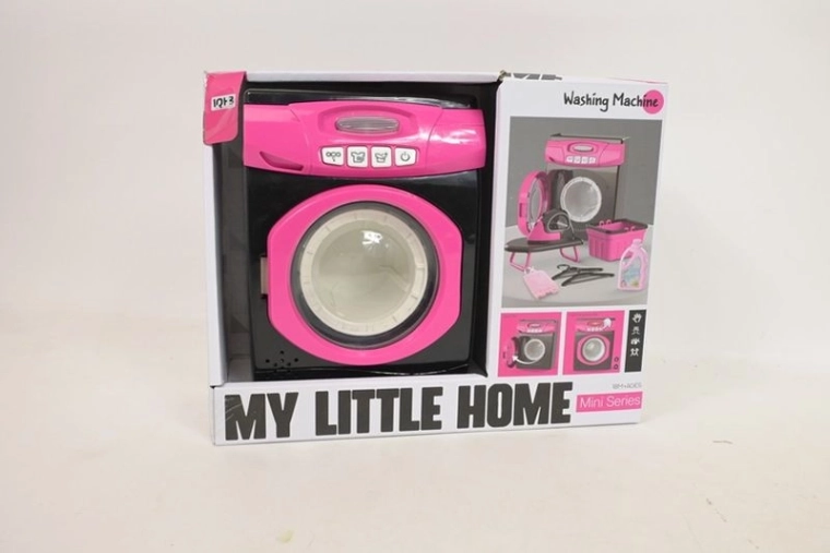 Lavatrice giocattolo per bambini a batterie con set da stiro