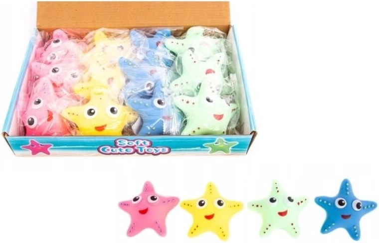 Gioco antistress da schiacciare a forma di stella – display 12 pz
