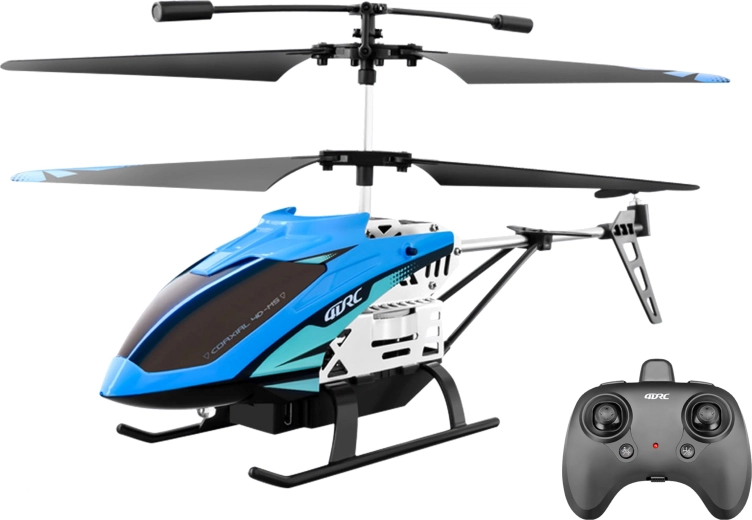 Elicottero RC con radiocomando, struttura in metallo, 25 × 5 × 12 cm