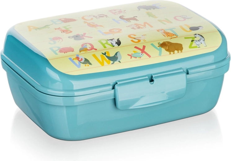 Lunch box per bambini LETTERS con chiusura a scatto, 16 × 12 × 6,5 cm