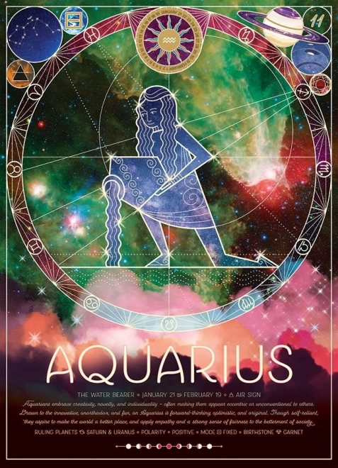 Puzzle Segno Zodiacale Acquario 500 Pezzi