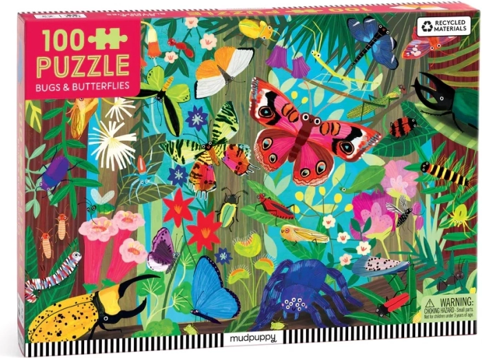 Puzzle Mudpuppy Farfalle e insetti 100 pezzi