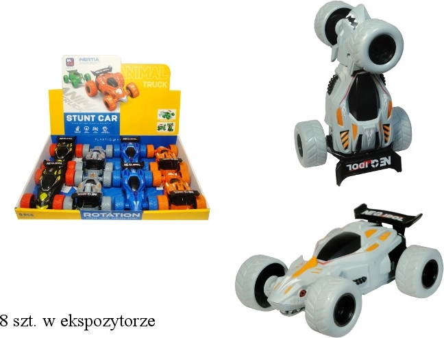 Auto acrobatico con asse rotante e trazione a frizione