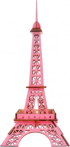 Puzzle 3D in legno Torre Eiffel rosa