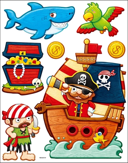 Adesivi decorativi da parete Pirati