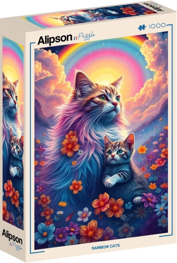Puzzle Alipson gatti arcobaleno 1000 pezzi