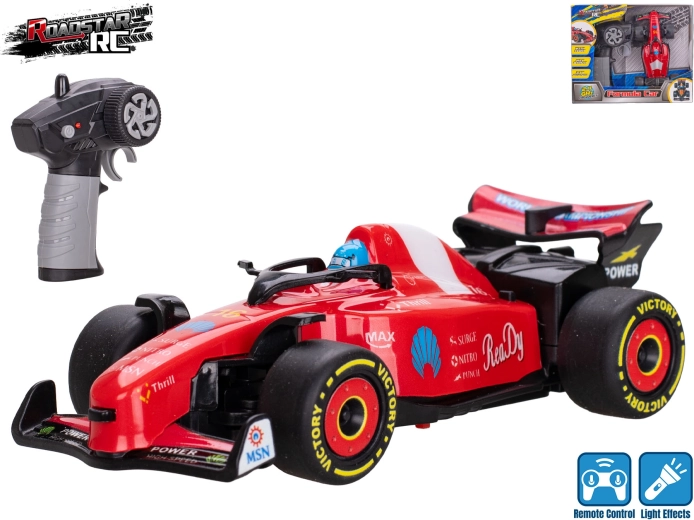 Auto RC Formula Roadstar con luci 2,4 GHz rossa 13,5 cm