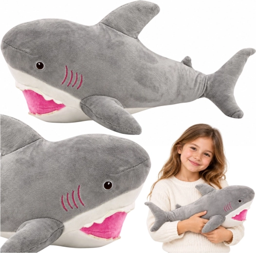 Mascotte Squalo Peluche Hugs 50 cm grigio