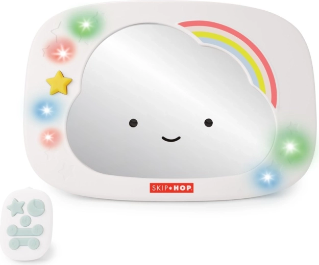 Specchietto retrovisore per seggiolino auto con luci e suoni Silver Lining Cloud di SKIP HOP