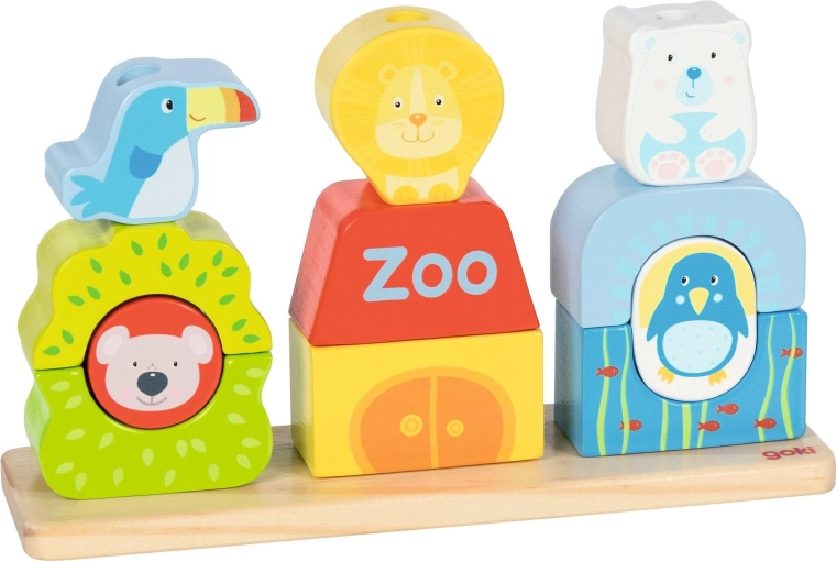 Gioco di impilamento zoo - 1 pezzo