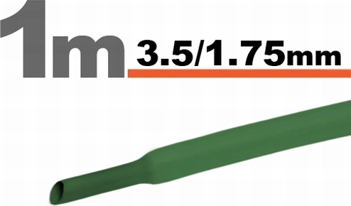 Guaina termorestringente verde 3,5 / 1,75 mm
