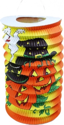 Lampion di Halloween con zucche sorridenti 15 cm
