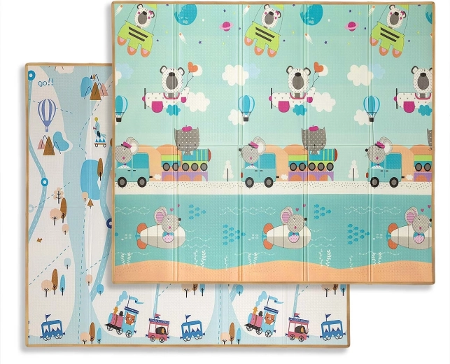 Milly Mally tappetino da gioco pieghevole in schiuma Play City and Fields