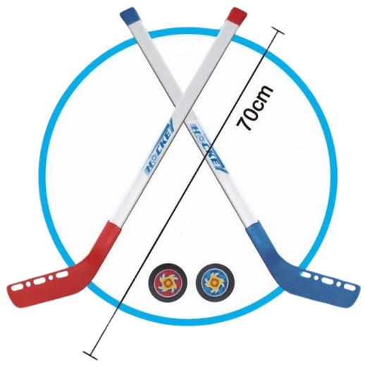 Set di mini mazze da hockey con puck – 4 pezzi