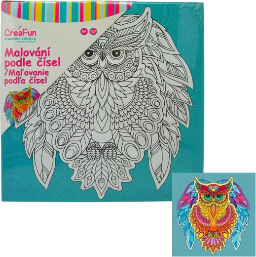 Pittura su tela – gufo della saggezza 30 × 30 cm