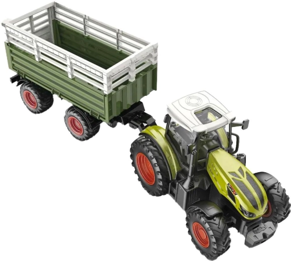BUDDY TOYS Trattore RC con pala frontale e rimorchio ribaltabile