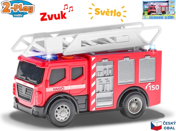 2-Play vigili del fuoco – autopompa con luci e suoni 14 cm