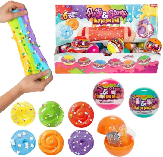 Slime con accessori in sfera 7 cm – mix di tipi