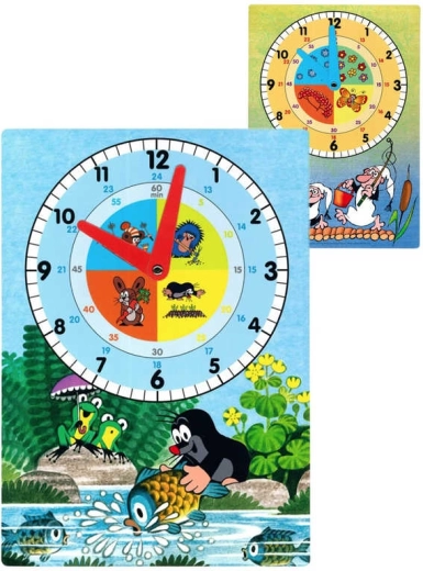 AKIM orologio didattico in cartone A4 con motivi per bambini - 1 pezzo