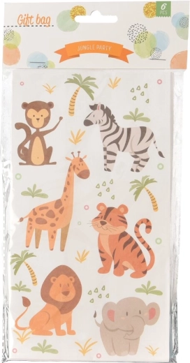 Sacchetti regalo Jungle 12 × 8 × 22 cm (6 pz)