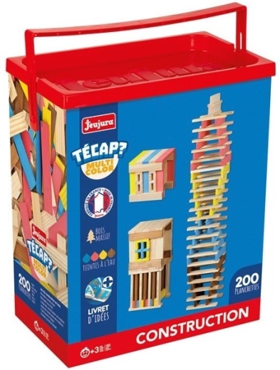 Costruzioni in legno Jeujura Técap Multicolor 200 pezzi