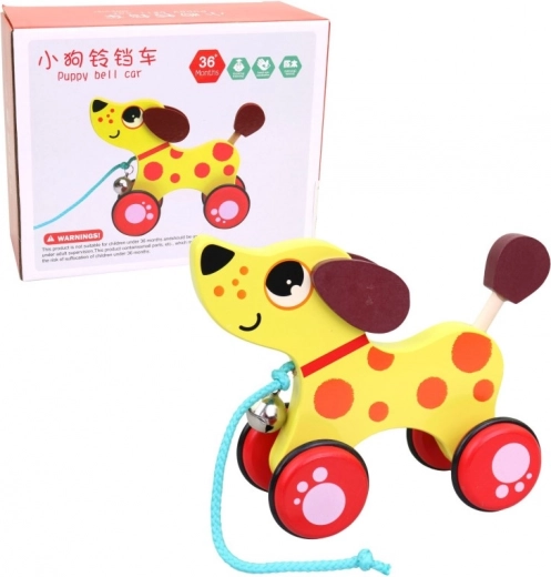 Giocattolo da tirare in legno Cane 17 cm