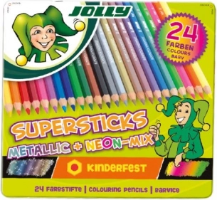 Pastelli Supersticks 24 colori compresi metallici e neon