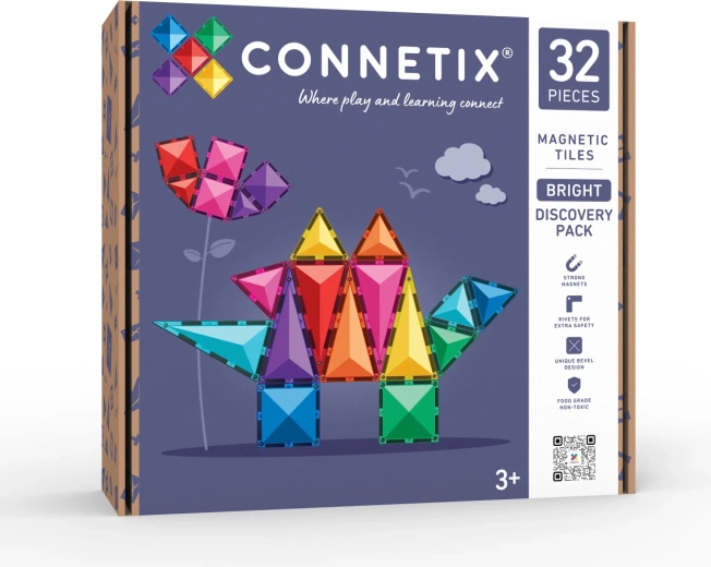 Bright Discovery Pack set da costruzione magnetico da 32 pezzi