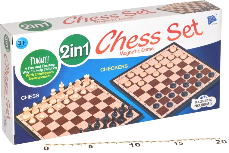 Scacchi magnetici e dama 2 in 1