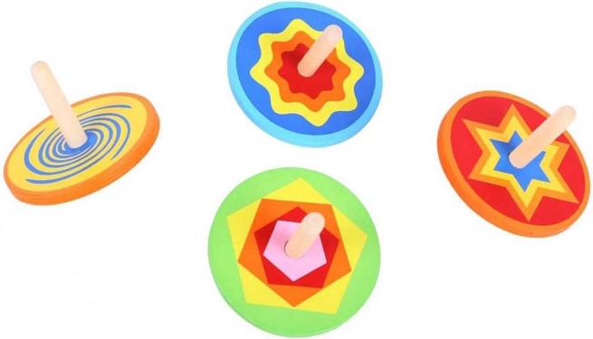Trottola colorata in legno Bigjigs Toys