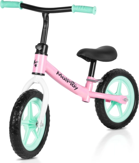 Bicicletta senza pedali FLIKO rosa–turchese–bianco