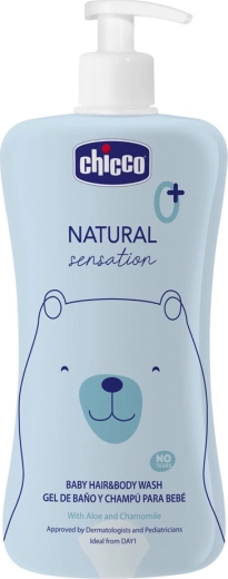 Chicco Natural Sensation shampoo per capelli e corpo con aloe e camomilla 500 ml